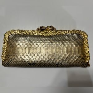 Clara Kasavina Reptile Skin Clutch